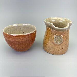 Cornwall Bridge Pottery Creamer and Sugar Set